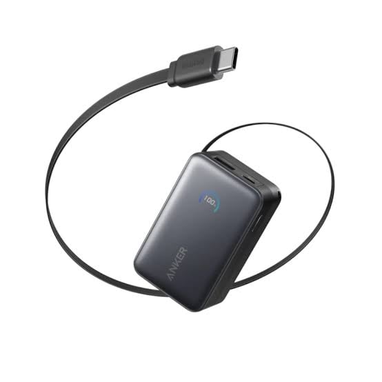 Anker Nano Power Bank 10K 45W with Built-In Retractable USB-C Cable