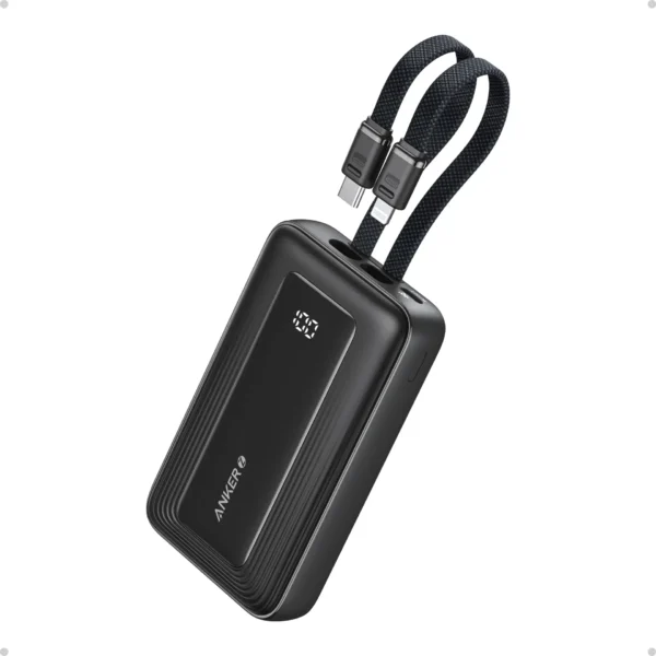 Anker Zolo Power Bank 10K 30W with Built-In USB-C Cable