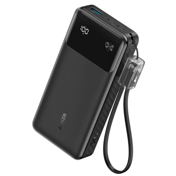 Anker Power Bank 20,000mAh 30W Built-In USB-C Cable Lanyard