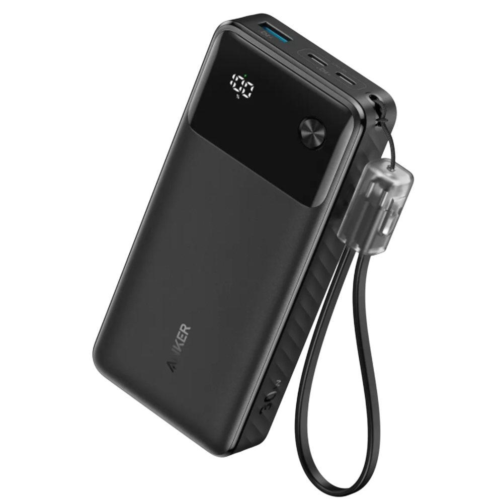 Anker Power Bank 20,000mAh 30W Built-In USB-C Cable Lanyard